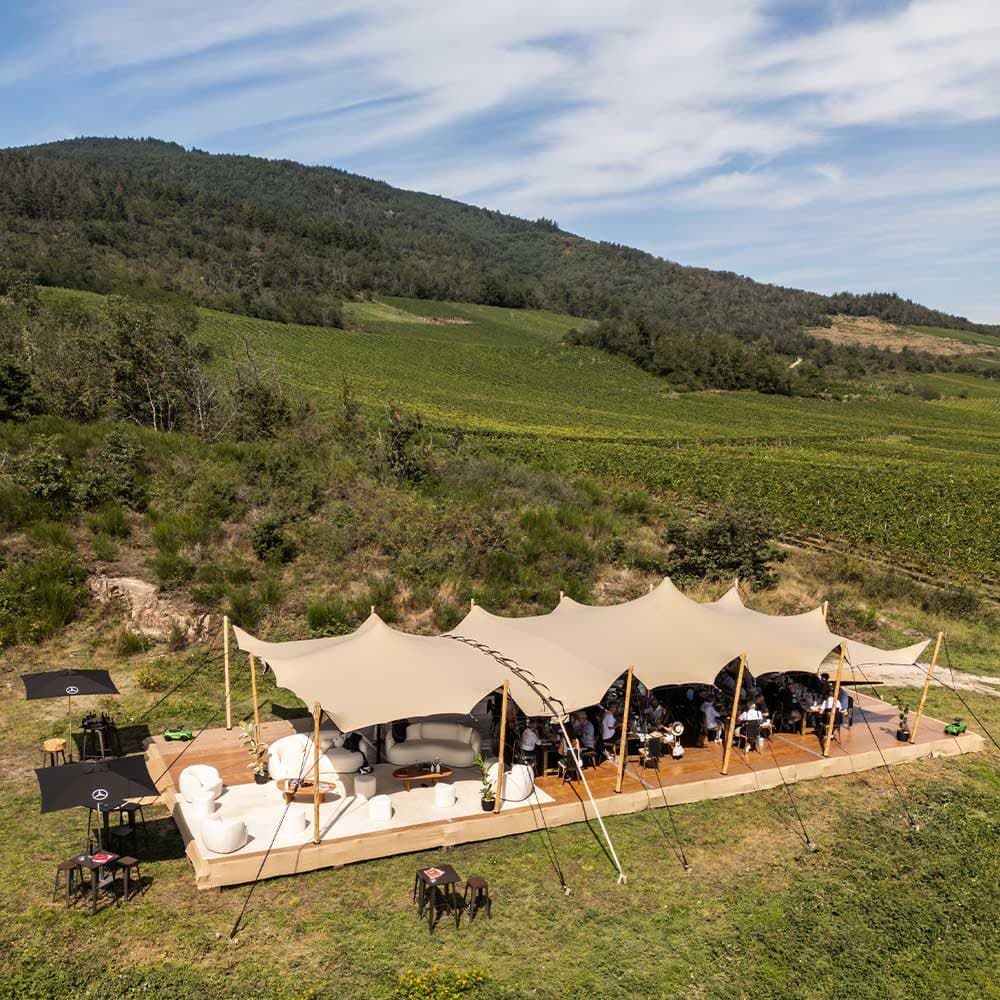 Event set-up for a corporate seminar